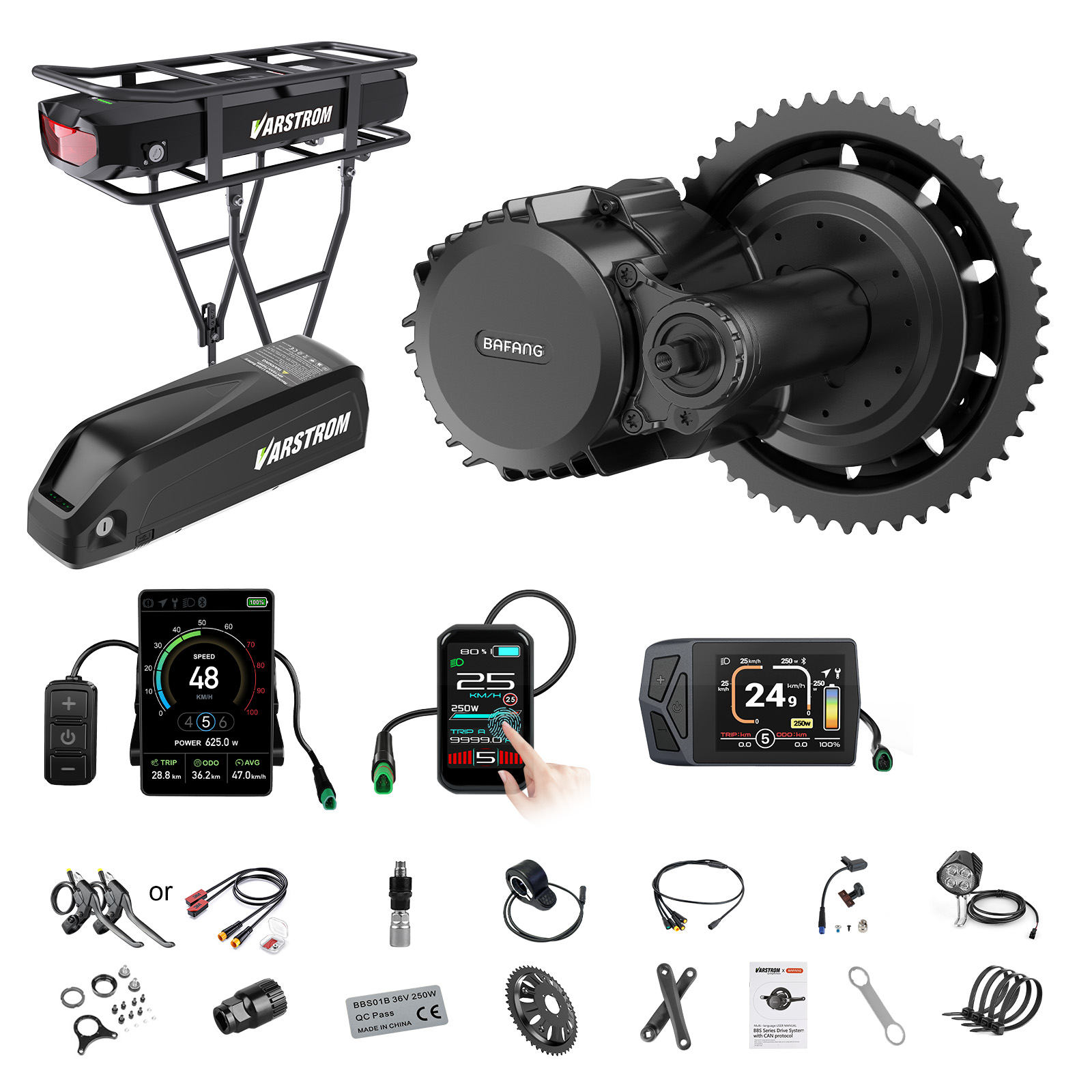 Mid Drive Motor Kit 52V 1000W - [Wysyłka z USA] Zestaw silnika Bafang